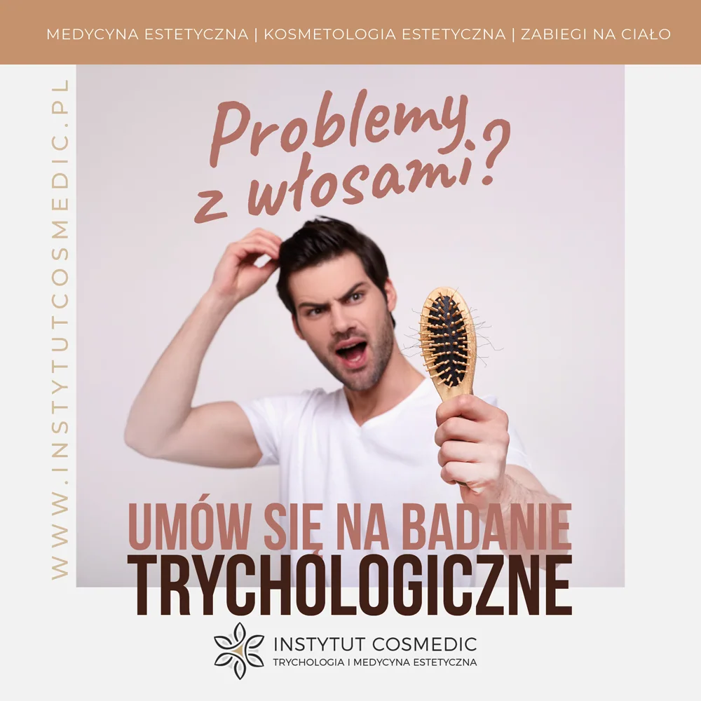 posty na social media kliniki medycyny estetycznej - problemy z męskimi włosami 