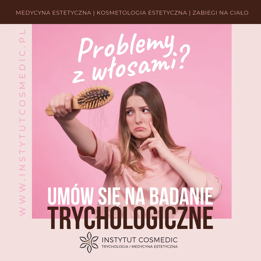 posty na social media kliniki medycyny estetycznej - problemy z włosami