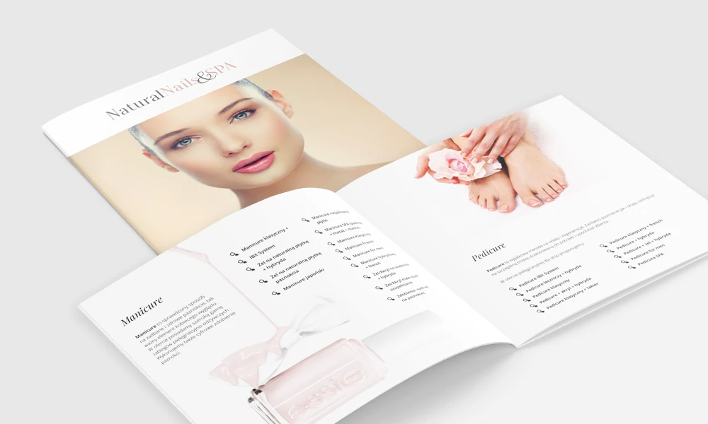 folder firmy kosmetycznej & spa