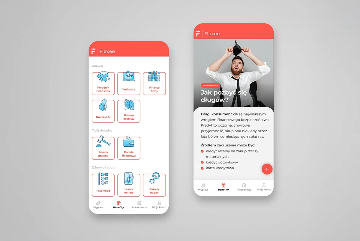 widoki zaprojektowanych elementów layoutu aplikacji